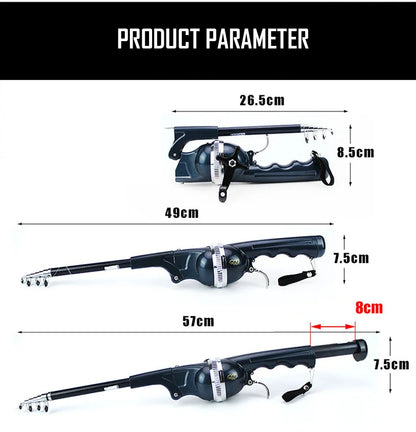 Ultra-Compact Folding Fishing Rod & Reel – Ice & Travel