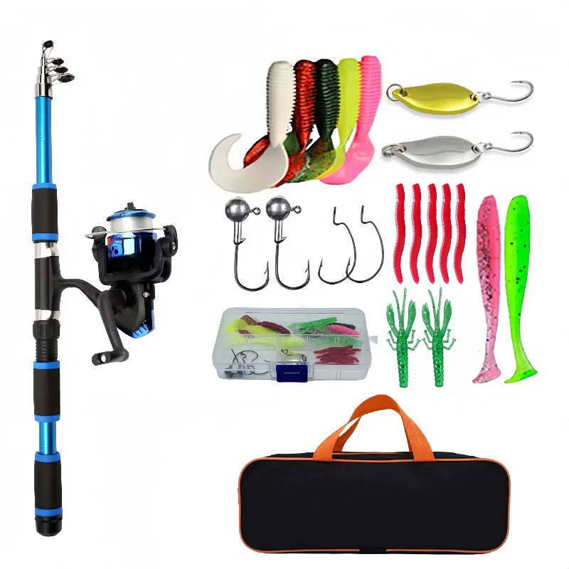 Telescopic Fishing Pole Full Kit – All-in-One Starter Set