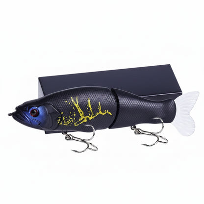 Fishing lure with SAMOLLA packaging on a white background