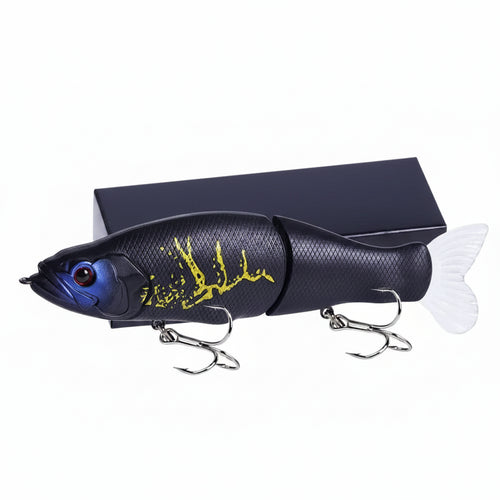 Fishing lure with SAMOLLA packaging on a white background