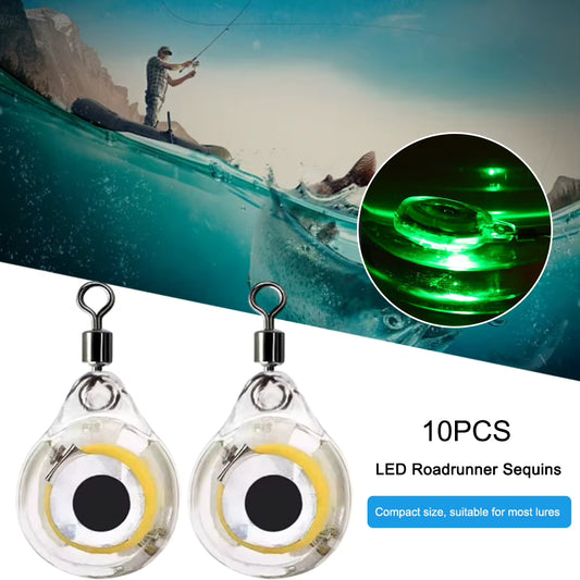 LED Underwater Fishing Light – 10-Pack, Auto-Activating
