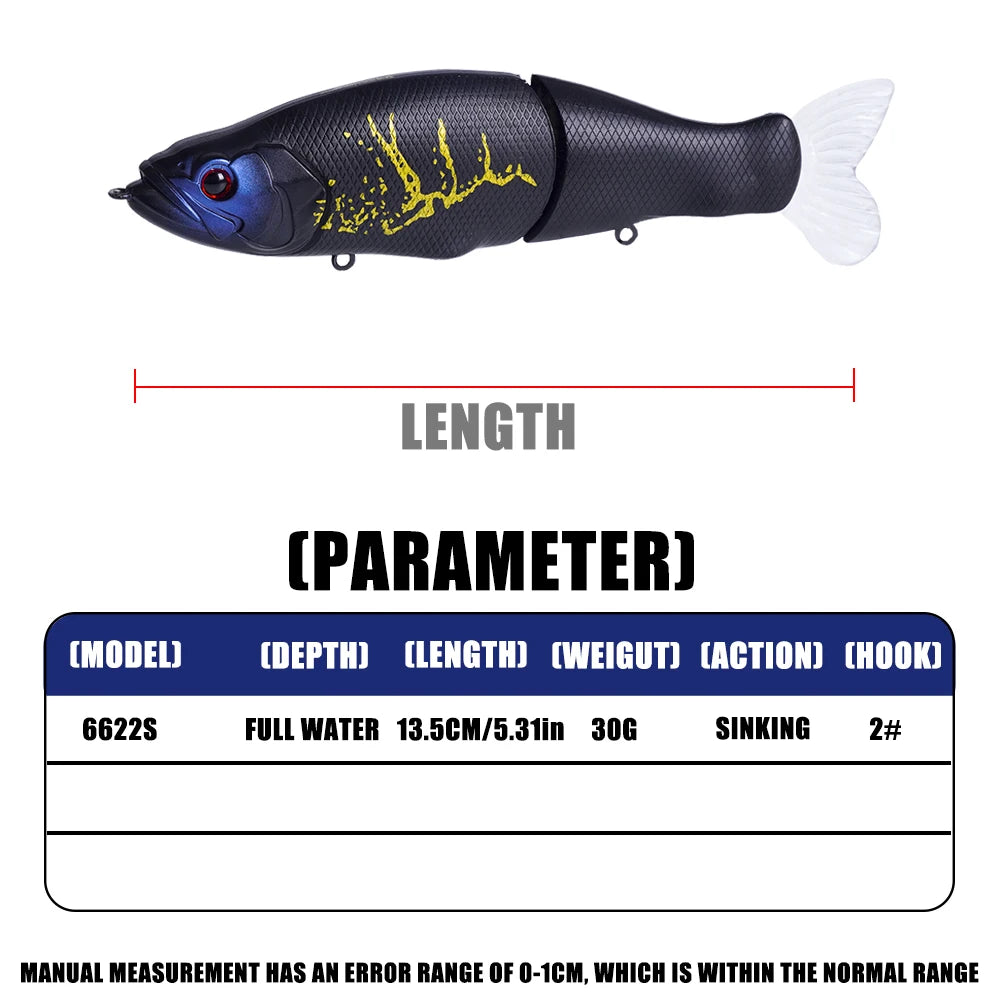 Slow Sinking Swimbait Lure 30g – Pike, Bass & Perch