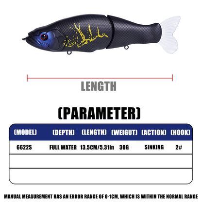 Slow Sinking Swimbait Lure 30g – Pike, Bass & Perch