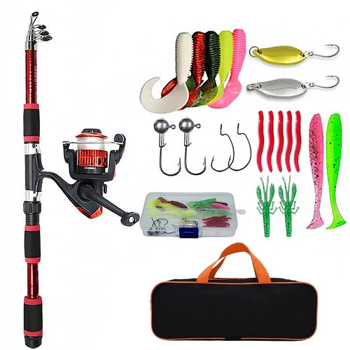 Telescopic Fishing Pole Full Kit – All-in-One Starter Set